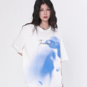 Abstract Butterfly Graphic Short Sleeve T-Shirt for Women - Trendy Hip-Hop Loose Fit Tee Inspired by Nature and Niche Designs