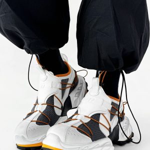 All-Black 18XL Dad Shoes for Men - Trendy Functional Outdoor Hiking Mountaineering Sneakers for Couples