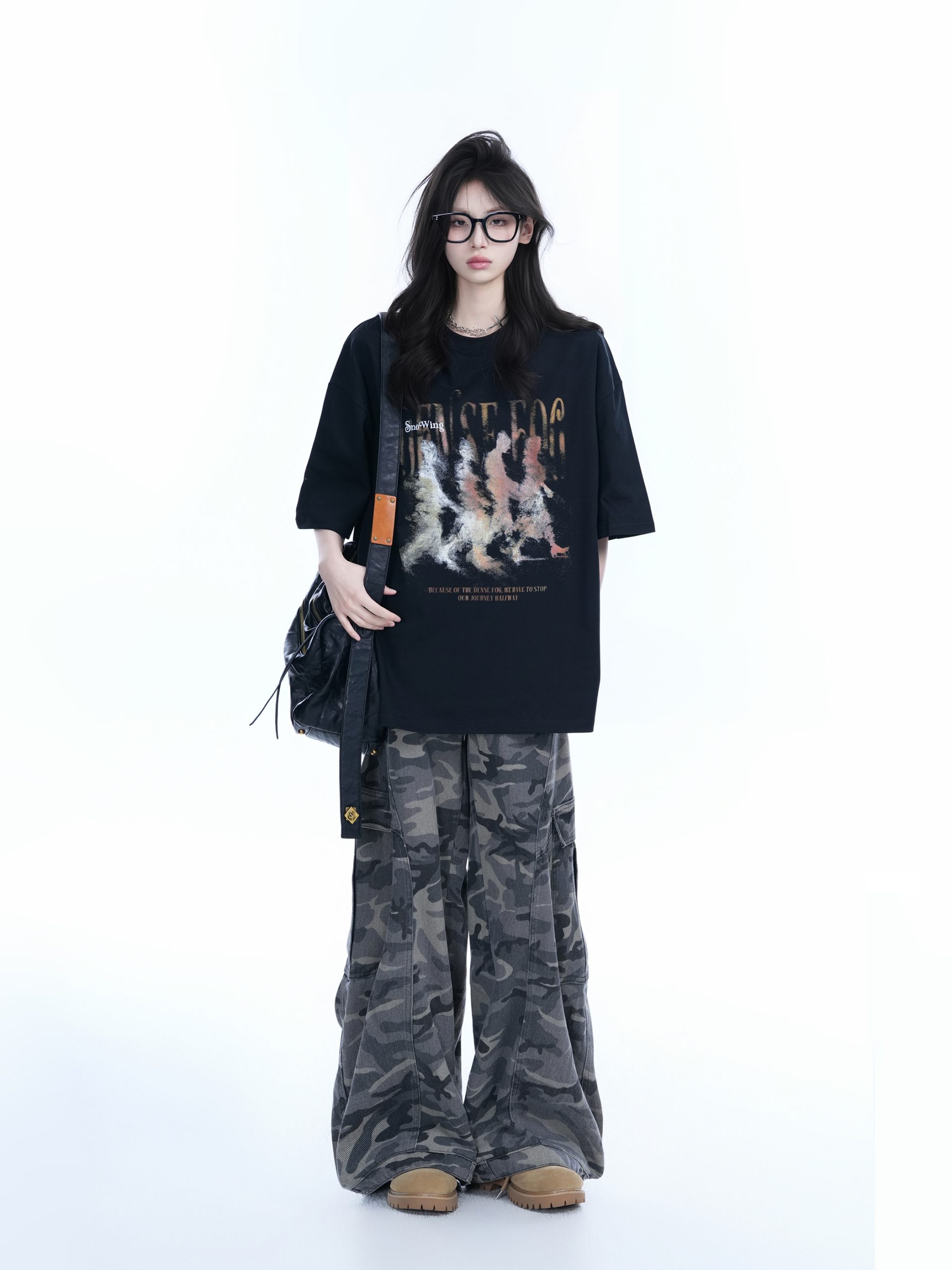 American Retro Character Black Short-Sleeve T-Shirt for Women - Summer Heavy Loose Round Neck Trendy Tee American Retro Character Black Short-Sleeve T-Shirt for Women - Summer Heavy Loose Round Neck Trendy Tee