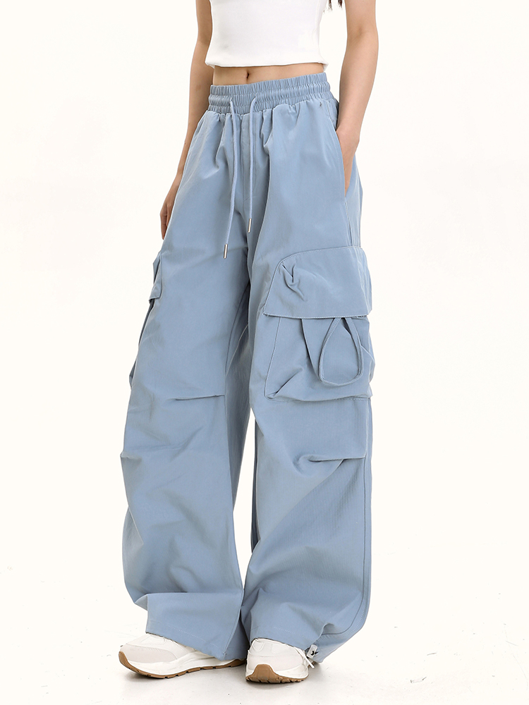 American Retro Dance Cargo Pants for Women - Summer Loose Casual Jazz Wide-Leg Pants in Draped Style American Retro Dance Cargo Pants for Women - Summer Loose Casual Jazz Wide-Leg Pants in Draped Style