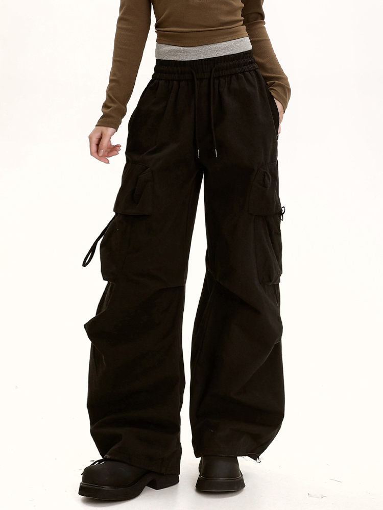 American Retro Dance Cargo Pants for Women - Summer Loose Casual Jazz Wide-Leg Pants in Draped Style American Retro Dance Cargo Pants for Women - Summer Loose Casual Jazz Wide-Leg Pants in Draped Style