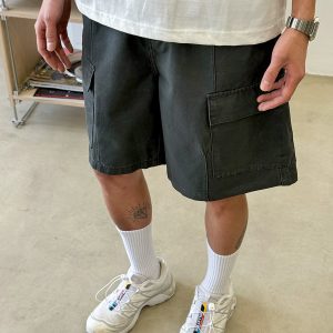 American Retro Distressed Work Shorts for Men and Women - Summer High Street Loose Casual Straight-Leg Five-Point Shorts