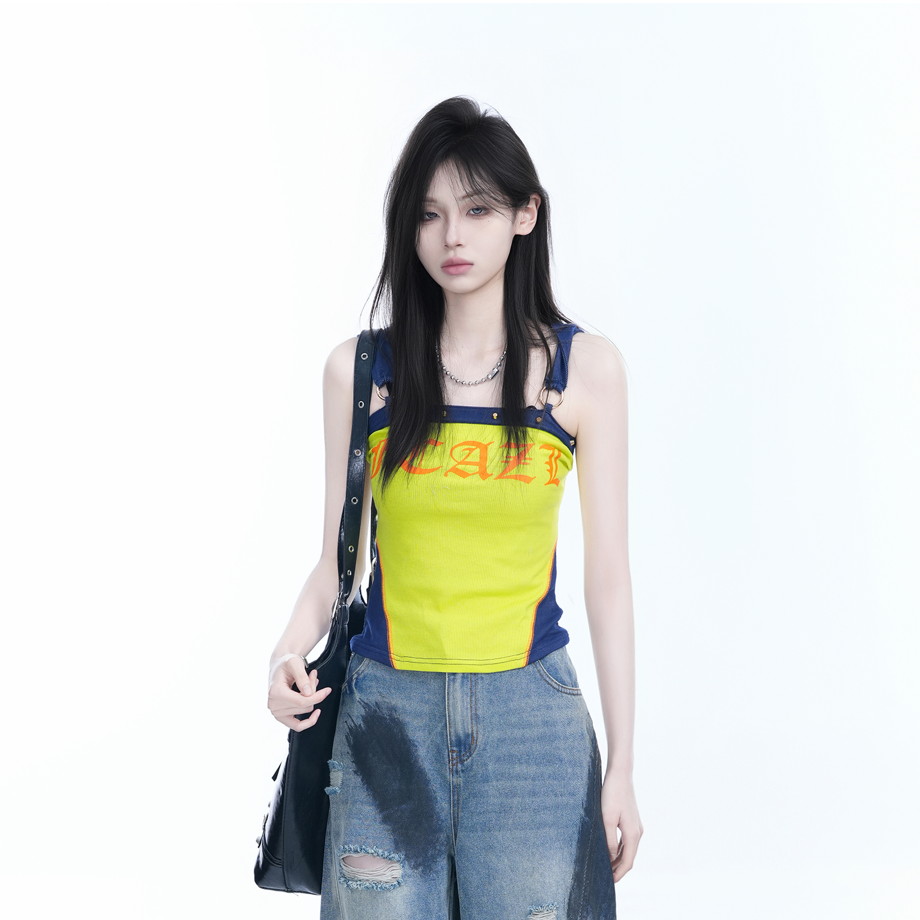 American Retro Hooded Tank Top for Women - Unique Fit, Slimming Design, Trendy Casual Style, Perfect for Summer Outings American Retro Hooded Tank Top for Women - Unique Fit, Slimming Design, Trendy Casual Style, Perfect for Summer Outings