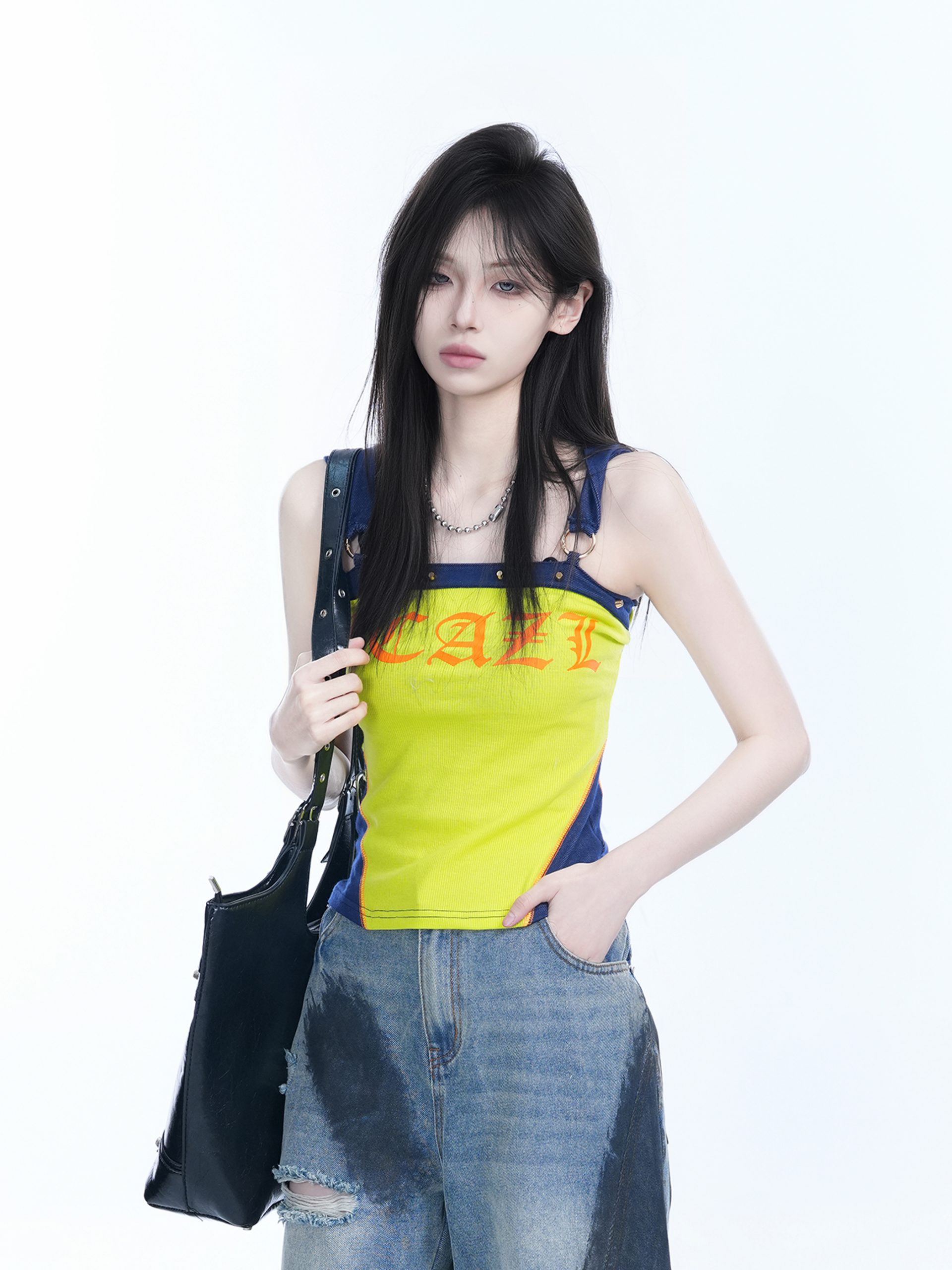 American Retro Hooded Tank Top for Women - Unique Fit, Slimming Design, Trendy Casual Style, Perfect for Summer Outings American Retro Hooded Tank Top for Women - Unique Fit, Slimming Design, Trendy Casual Style, Perfect for Summer Outings