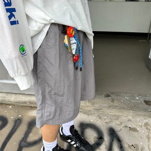 American Retro Lightweight Quick-Dry Casual Shorts for Men and Women - Loose Straight Breathable 5-Point Summer Sports Pants