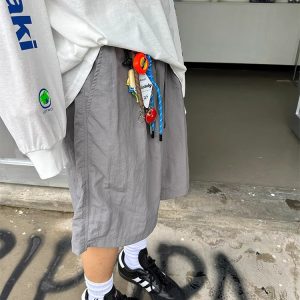 American Retro Lightweight Quick-Dry Casual Shorts for Men and Women - Loose Straight Breathable 5-Point Summer Sports Pants