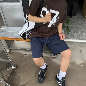 American Retro Lightweight Quick-Dry Casual Shorts for Men and Women - Loose Straight Breathable 5-Point Summer Sports Pants