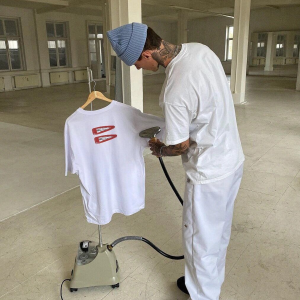 American Retro Minimalist Casual Printed T-Shirt for Men and Women - Versatile Loose Fit Pure Cotton Short Sleeve