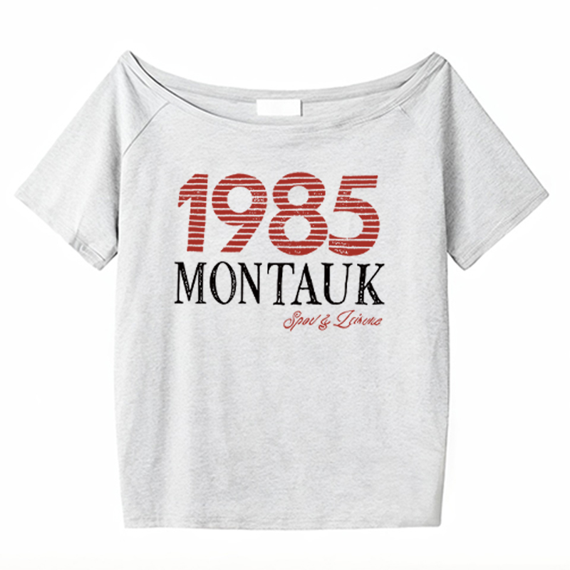 American Retro Off-Shoulder T-Shirt for Women, Summer Letter Print, Oversized Loose Short Sleeve, Trendy Y2K Shoulder-Baring Top American Retro Off-Shoulder T-Shirt for Women, Summer Letter Print, Oversized Loose Short Sleeve, Trendy Y2K Shoulder-Baring Top