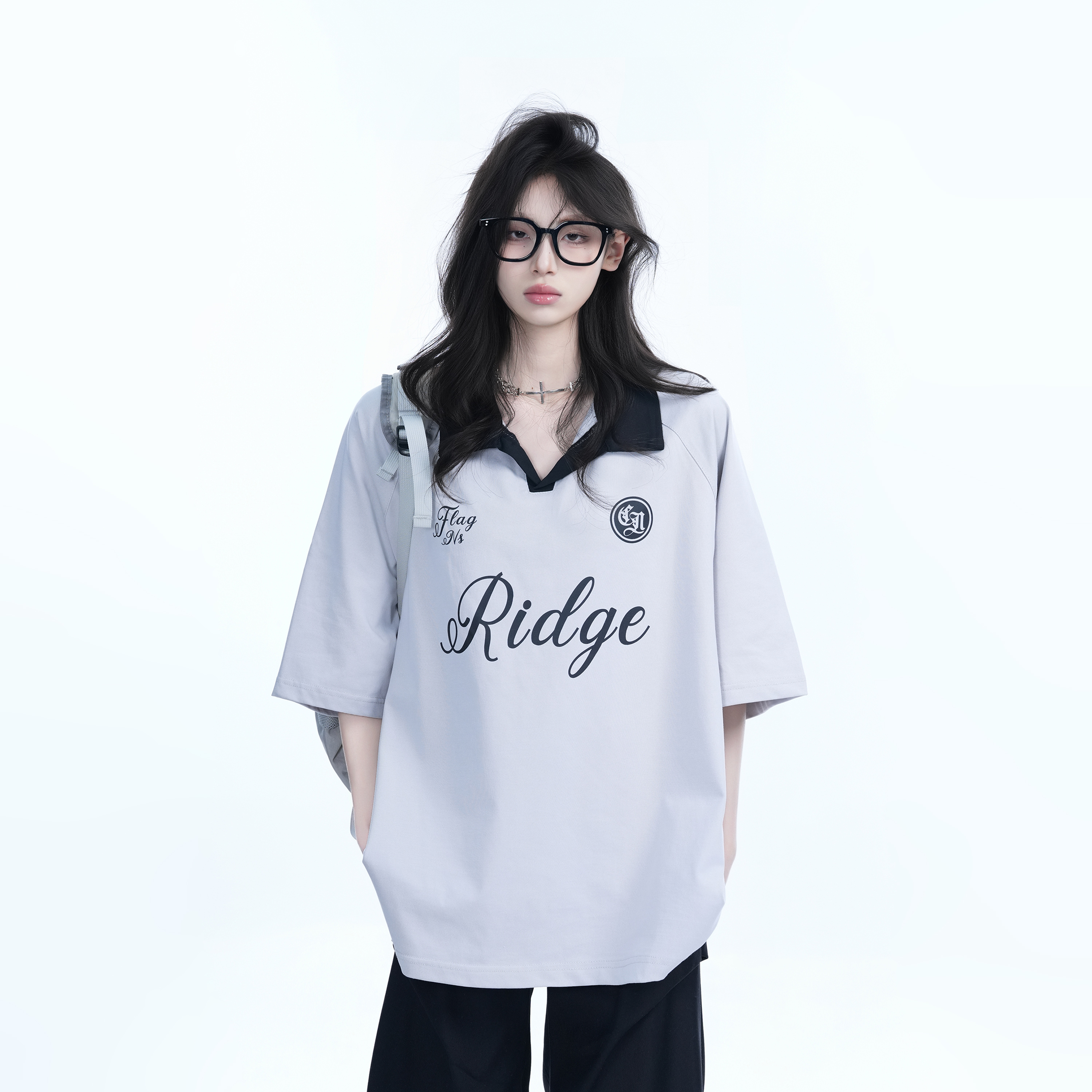 American Retro Oversized Short Sleeve T-Shirt for Women - Trendy Loose Fit with 'Sit and Eat Until the Mountains are Empty' Design American Retro Oversized Short Sleeve T-Shirt for Women - Trendy Loose Fit with 'Sit and Eat Until the Mountains are Empty' Design