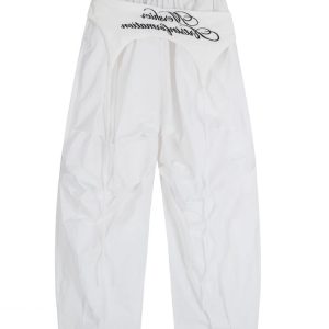 American Retro Pleated Wide-Leg Cargo Pants for Men and Women - Trendy High Street Casual Sportswear