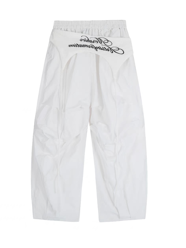 American Retro Pleated Wide-Leg Cargo Pants for Men and Women - Trendy High Street Casual Sportswear American Retro Pleated Wide-Leg Cargo Pants for Men and Women - Trendy High Street Casual Sportswear