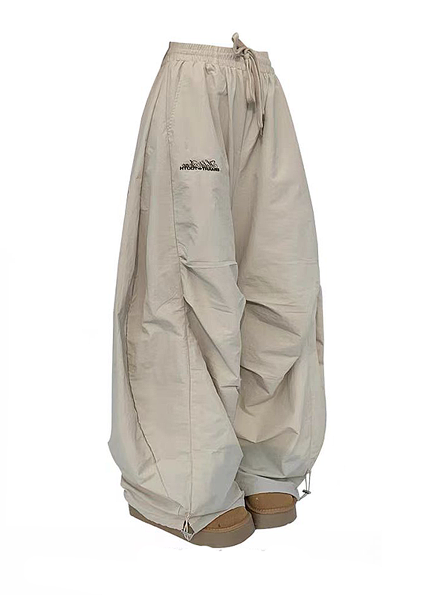 American Retro Pleated Wide-Leg Work Pants for Women - Casual Loose Drape Summer Style American Retro Pleated Wide-Leg Work Pants for Women - Casual Loose Drape Summer Style