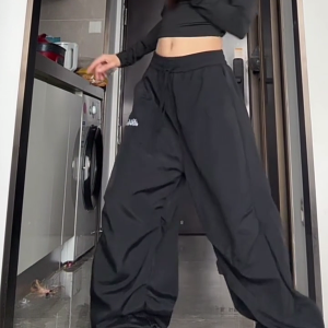 American Retro Pleated Wide-Leg Work Pants for Women - Casual Loose Drape Summer Style