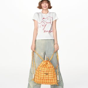 American Retro Printed Basic Round Neck Short Sleeve T-Shirt for Women - Casual Slim Fit Summer Top, Y2K Inspired Fashion