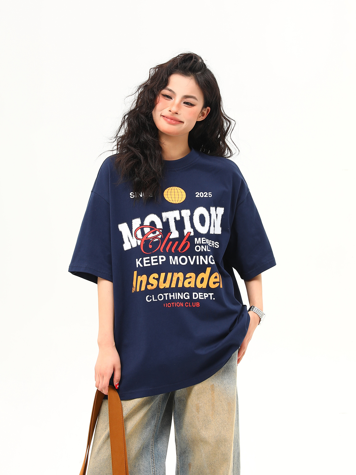 American Retro Sports Style Letter Print Short-Sleeve T-Shirt for Men and Women - Summer Versatile Couple Top American Retro Sports Style Letter Print Short-Sleeve T-Shirt for Men and Women - Summer Versatile Couple Top