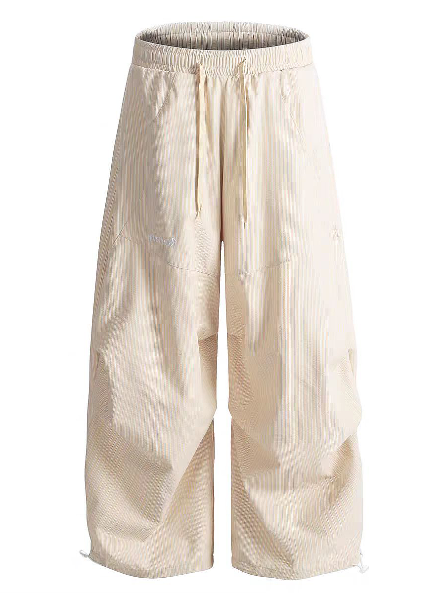 American Retro Striped Work Pants for Women - Summer Loose Hip-Hop Style Draped Straight Casual Sports Pants American Retro Striped Work Pants for Women - Summer Loose Hip-Hop Style Draped Straight Casual Sports Pants