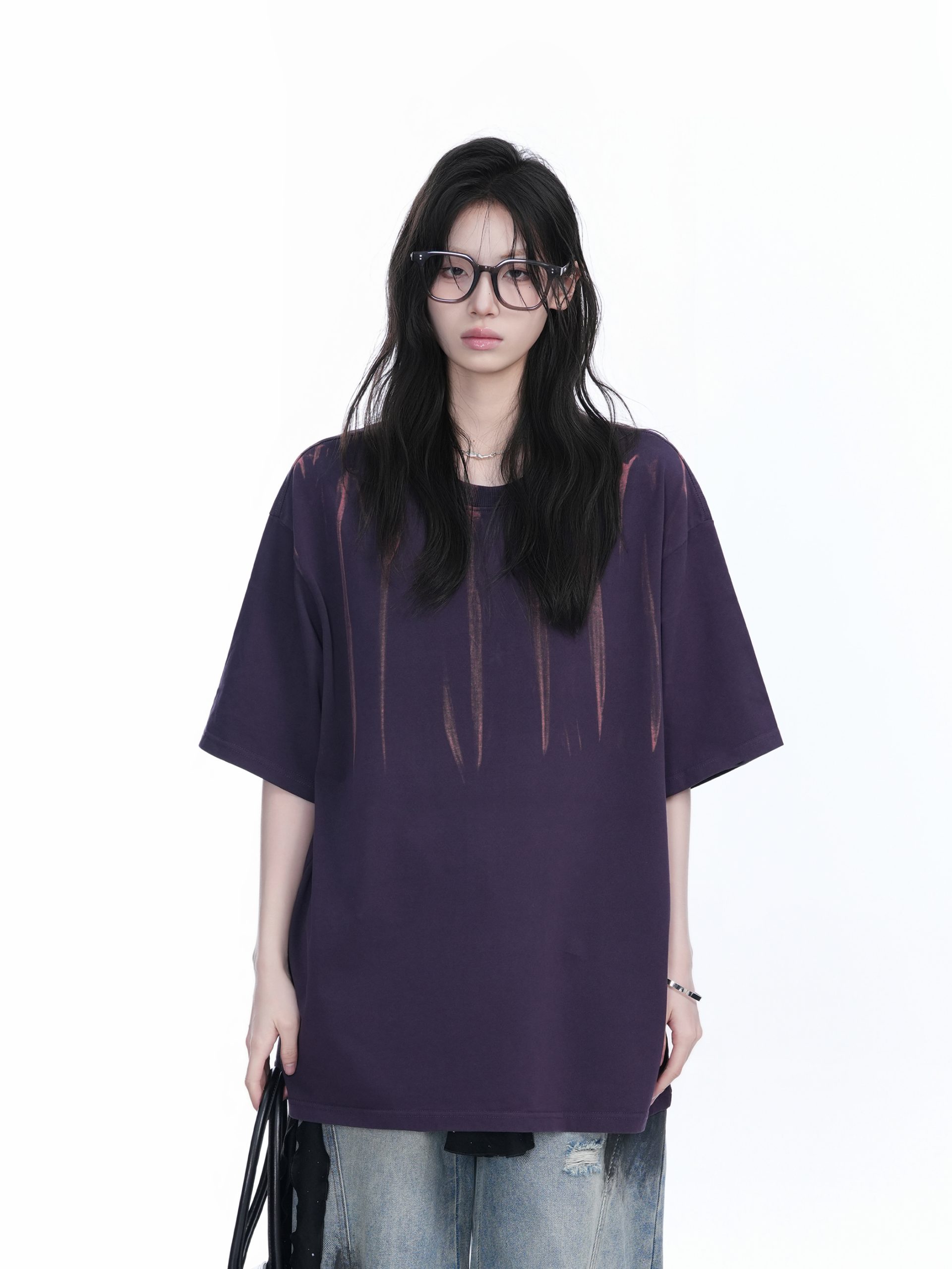 American Retro Tie-Dye Oversized Short Sleeve T-Shirt for Women - Trendy Round Neck Casual Top with Y2K Vibe American Retro Tie-Dye Oversized Short Sleeve T-Shirt for Women - Trendy Round Neck Casual Top with Y2K Vibe