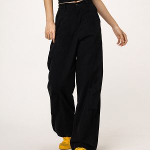 American-Style Black Straight-Leg Casual Pants for Women - Versatile Commuting Trousers - Cleanfit Long Pants