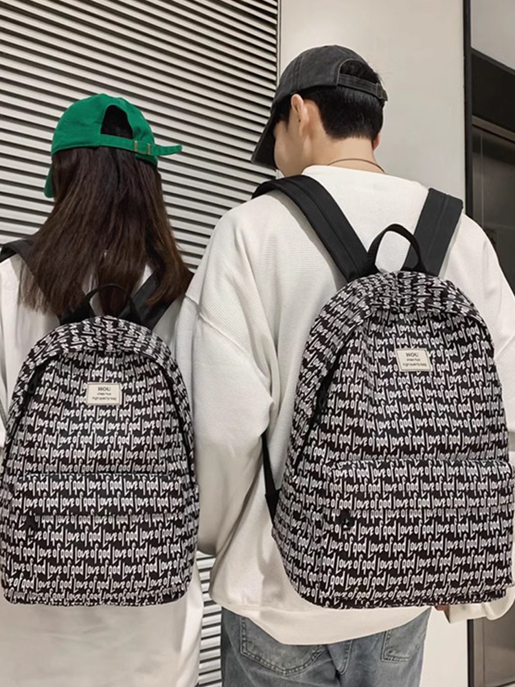 American-Style Printed Backpack for Students - Large Capacity Sports Book Bag for Boys, Trendy High School Essentials American-Style Printed Backpack for Students - Large Capacity Sports Book Bag for Boys, Trendy High School Essentials