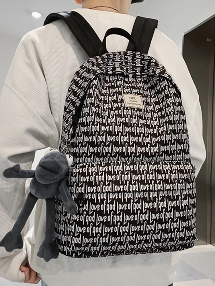 American-Style Printed Backpack for Students - Large Capacity Sports Book Bag for Boys, Trendy High School Essentials American-Style Printed Backpack for Students - Large Capacity Sports Book Bag for Boys, Trendy High School Essentials