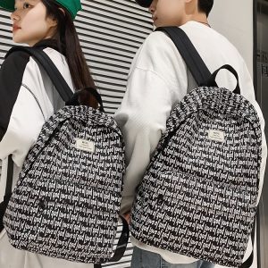 American-Style Printed Backpack for Students - Large Capacity Sports Book Bag for Boys, Trendy High School Essentials