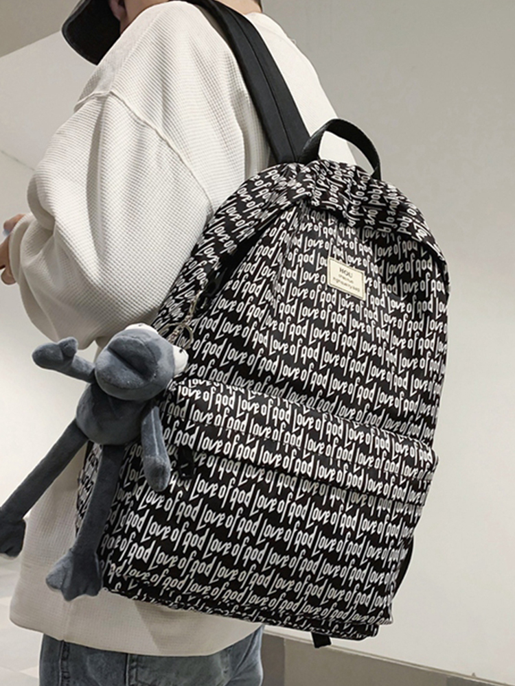 American-Style Printed Backpack for Students - Large Capacity Sports Book Bag for Boys, Trendy High School Essentials American-Style Printed Backpack for Students - Large Capacity Sports Book Bag for Boys, Trendy High School Essentials