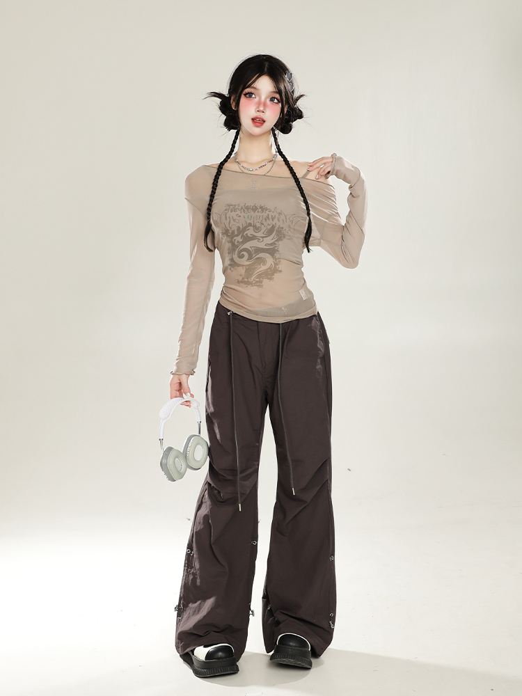 American-Style Red Off-Shoulder Mesh Cover-Up Two-Piece Set for Women - Sweet & Spicy Spring/Summer Sun Protection Long Sleeve Top American-Style Red Off-Shoulder Mesh Cover-Up Two-Piece Set for Women - Sweet & Spicy Spring/Summer Sun Protection Long Sleeve Top