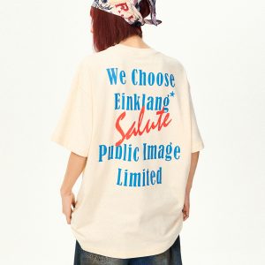 American Vintage Character Print Short Sleeve T-Shirt for Women - Casual Loose Summer Top, Retro 90s Style