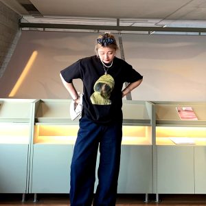 American Vintage Dark Blue Wide-Leg Jeans for Women - Loose Slim Straight Fit - 2025 Spring Fashion