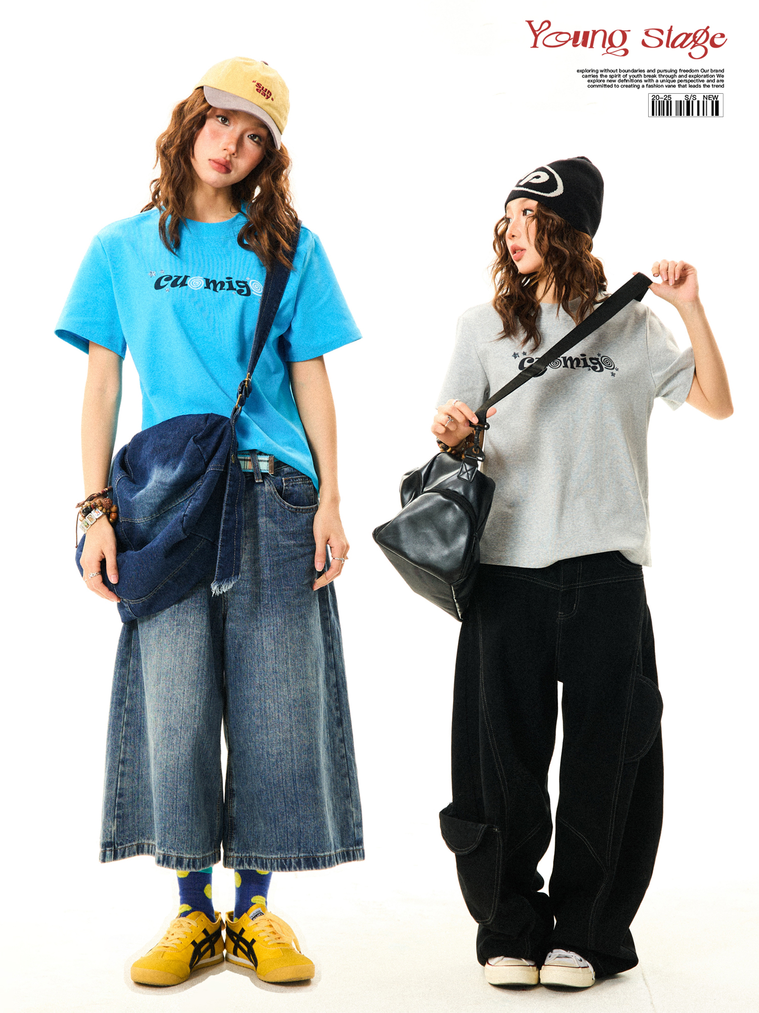 American Vintage Gray Short Sleeve T-Shirt for Women - Versatile Summer Casual Top with Cleanfit Design American Vintage Gray Short Sleeve T-Shirt for Women - Versatile Summer Casual Top with Cleanfit Design