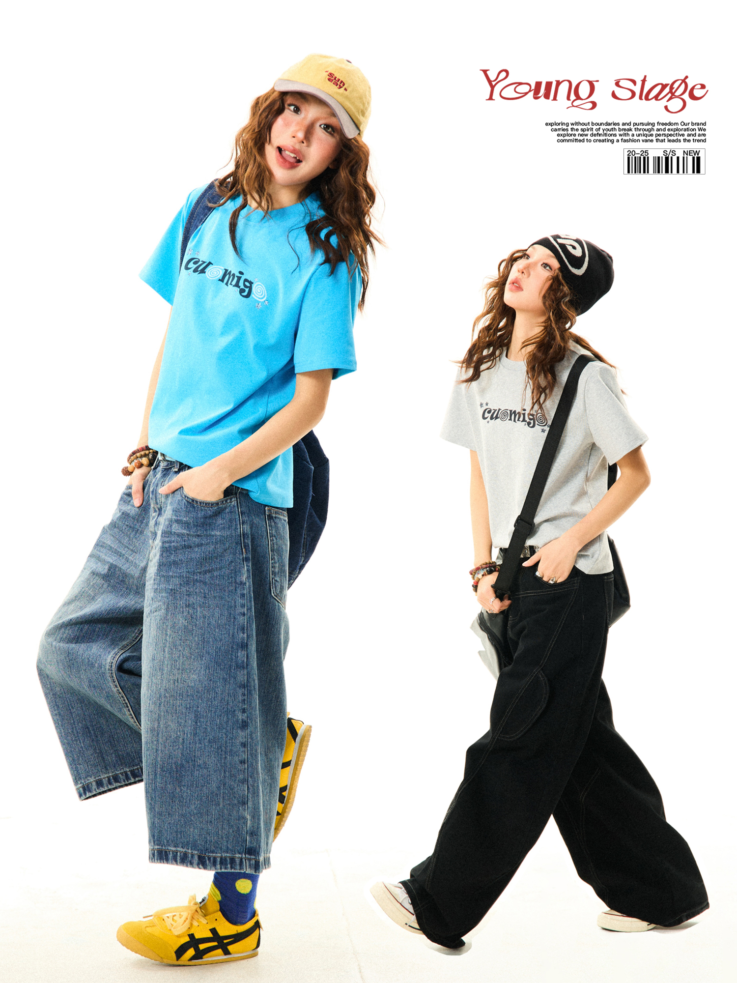 American Vintage Gray Short Sleeve T-Shirt for Women - Versatile Summer Casual Top with Cleanfit Design American Vintage Gray Short Sleeve T-Shirt for Women - Versatile Summer Casual Top with Cleanfit Design