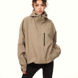 American Vintage Outdoor Windproof Soft Shell Jacket for Women - Casual Spring & Autumn Coat, 2025 Fashion