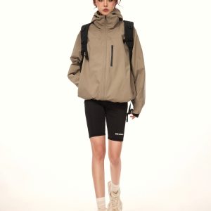 American Vintage Outdoor Windproof Soft Shell Jacket for Women - Casual Spring & Autumn Coat, 2025 Fashion