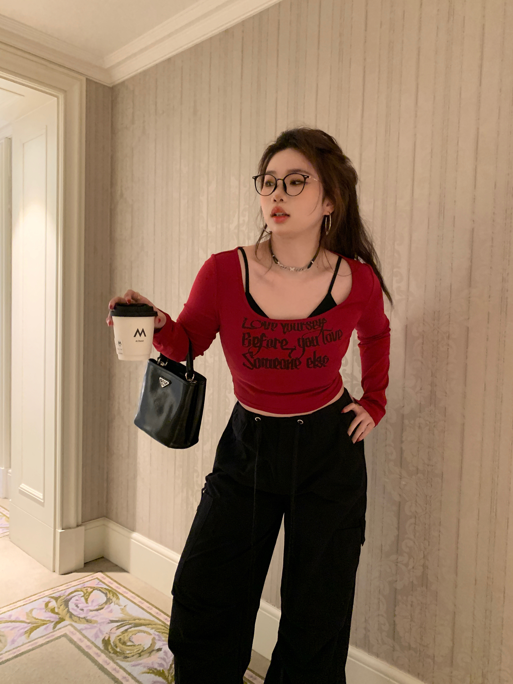 American Vintage Printed Short Sleeve T-Shirt - Slightly Chubby Cool Sniper Layered Top for 90s Y2K Style American Vintage Printed Short Sleeve T-Shirt - Slightly Chubby Cool Sniper Layered Top for 90s Y2K Style