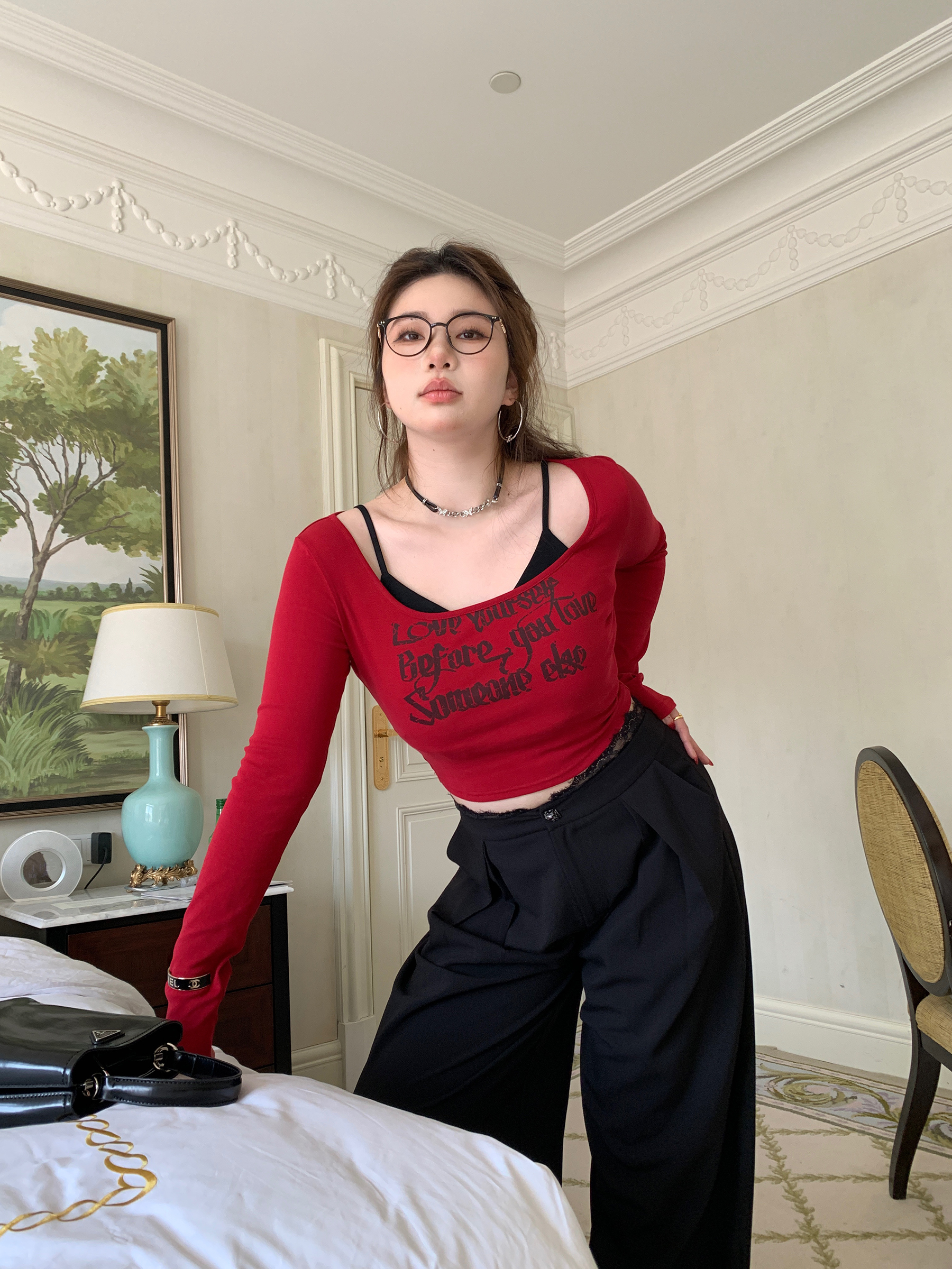 American Vintage Printed Short Sleeve T-Shirt - Slightly Chubby Cool Sniper Layered Top for 90s Y2K Style American Vintage Printed Short Sleeve T-Shirt - Slightly Chubby Cool Sniper Layered Top for 90s Y2K Style