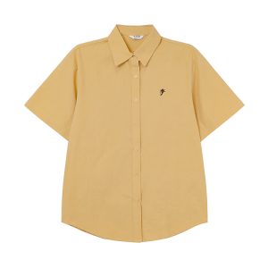 Angel Embroidery Short Sleeve Shirt for Women - Loose Slim Fit Summer Tee in Small Size, Trendy 2025 Style