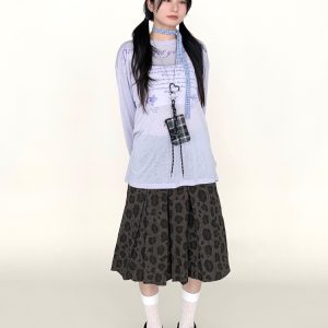 Angel Print Sheer Cover-Up Top - Lightweight Long Sleeve, Loose Fit, Early Autumn Fashion, Perfect for Layering, Trendy Casual Style