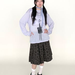 Angel Print Sheer Cover-Up Top - Lightweight Long Sleeve, Loose Fit, Early Autumn Fashion, Perfect for Layering, Trendy Casual Style