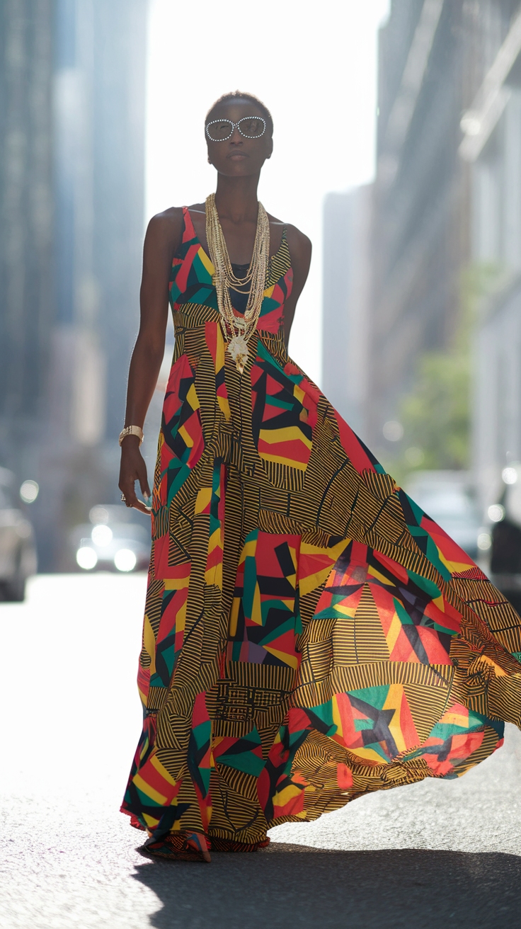 Ankara Maxi Dress: Embrace Bold Patterns and Colors outfit idea