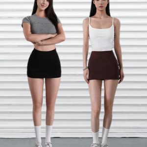Anti-Exposure Bodycon Sports Short Skirt in Nude - Stylish and Functional Activewear for Modern Athletes