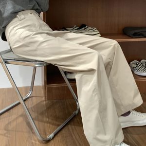 Apricot Straight-Leg Casual Pants for Women, Plus Size Flattering Wide-Leg Work Trousers, 2025 Fashion Trend