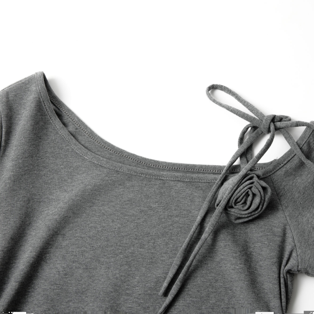 Artistic Blue One-Shoulder Top for Women - 2025 Summer Korean Style Slim Fit Short Sleeve Shirt for Spicy Girls