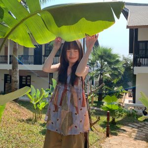 Artistic Printed Sleeveless Top with Shoulder Ties for Women - Casual Summer Beach Top, Perfect for Vacation Style