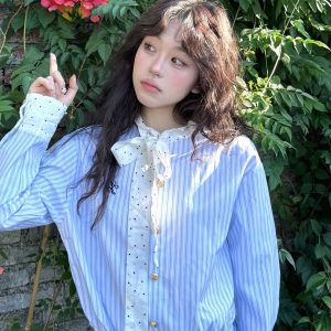 Autumn Color Block Striped Long Sleeve Dress for Women, Waist-Cinching Slimming Casual Dress, 90s Inspired Fashion