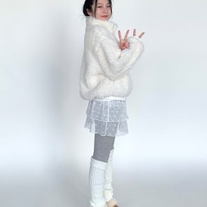 Autumn Winter Short-Haired Lamb Wool Coat - Loose Stylish Warm Stand-Up Collar Outerwear