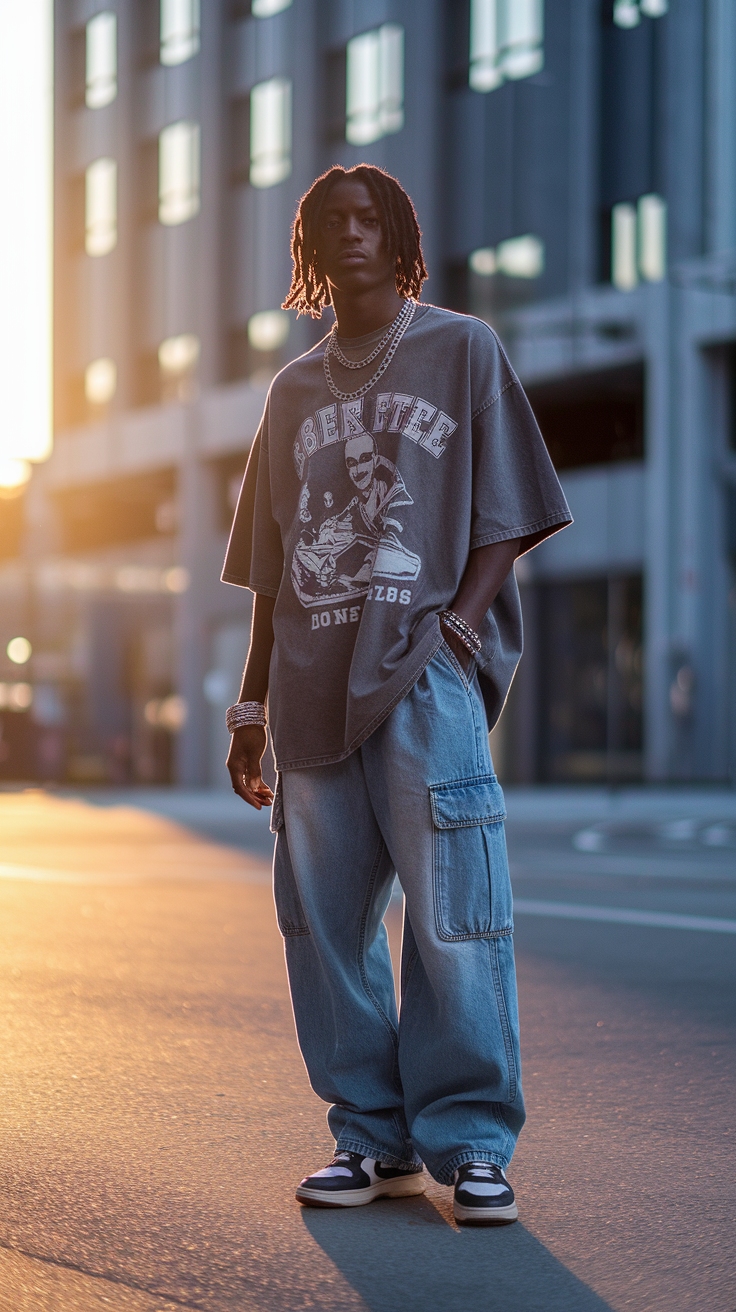 Embracing Baggy 2000s Fashion for a Nostalgic Look outfit idea