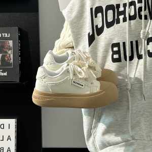 Ballet-Style Chunky Loafers for Women - Fog Blue Thick-Soled Sneakers, Summer Niche Design