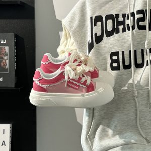 Ballet-Style Chunky Loafers for Women - Fog Blue Thick-Soled Sneakers, Summer Niche Design