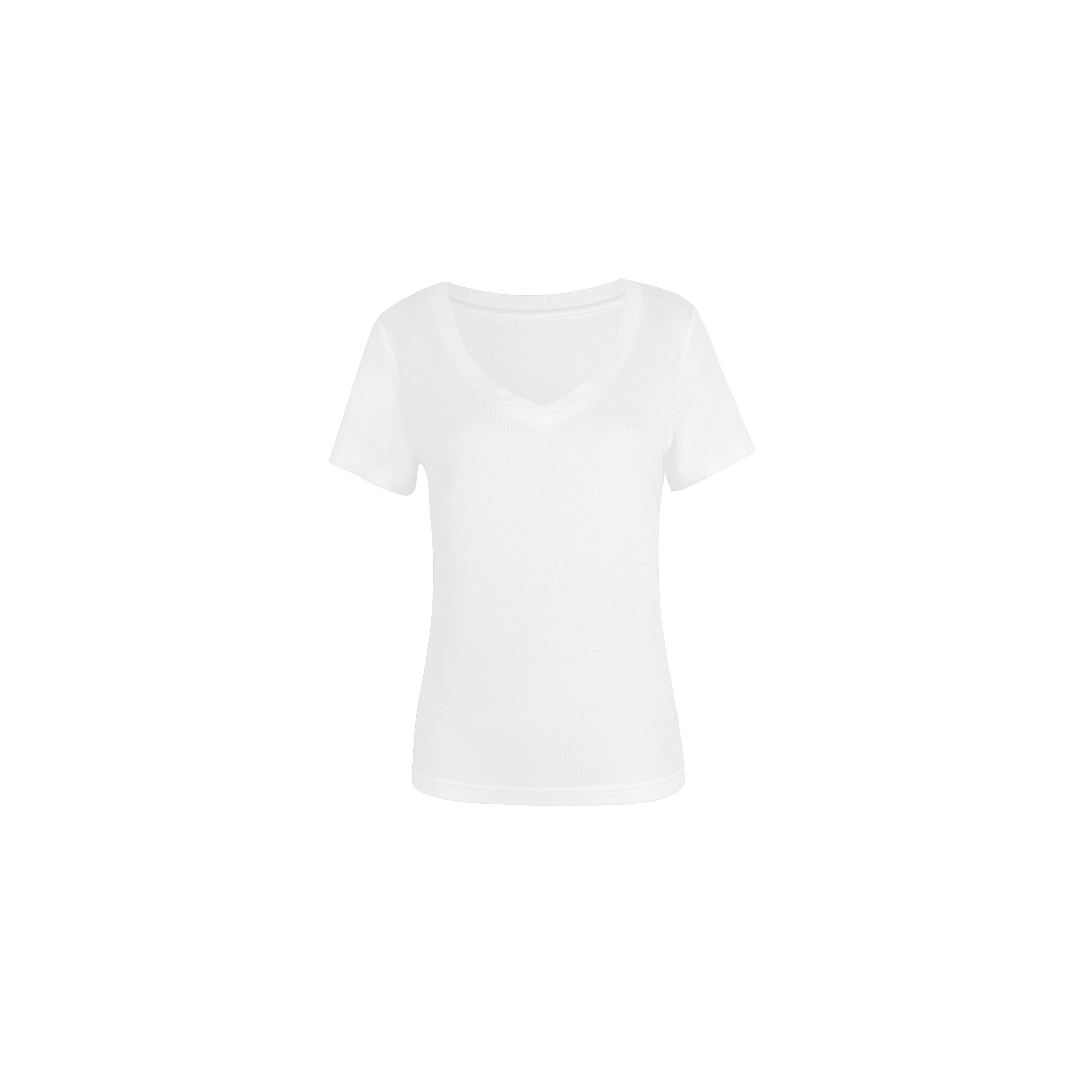 Basic Four-Color Tencel Wool Slightly Loose V-Neck Short Sleeve T-Shirt - Casual 90s Style Top